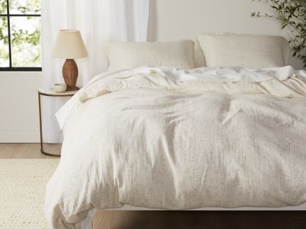 Speckled Duvet Cover Set Shown In A Room