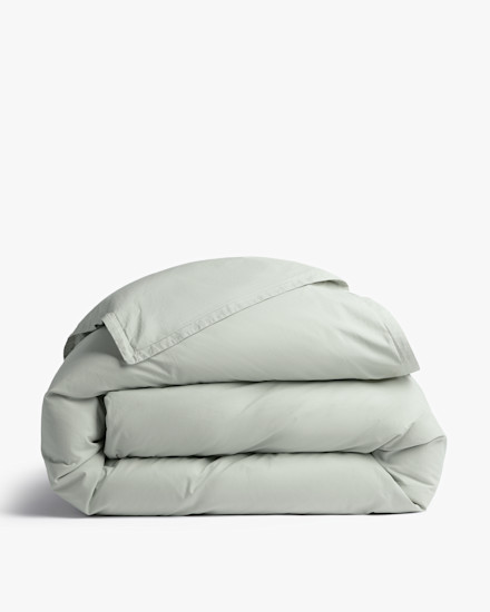 Sage Percale Duvet Cover