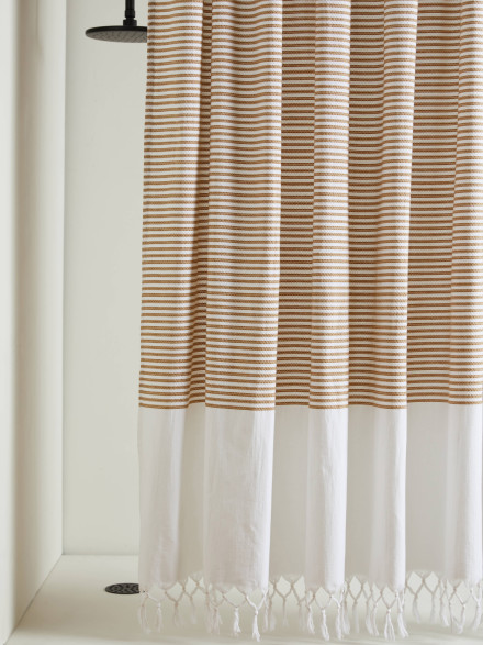 Ochre Turkish Shower Curtain