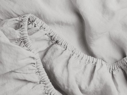 Close Up Of Classic Linen Fitted Sheet