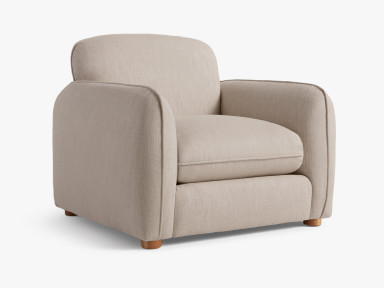 Oatmeal Linen Cotton Slub Pillow Chair
