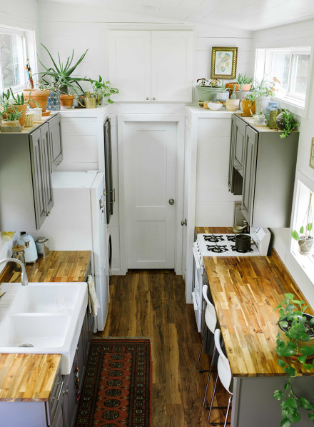 Inside the tiny home kitchen 