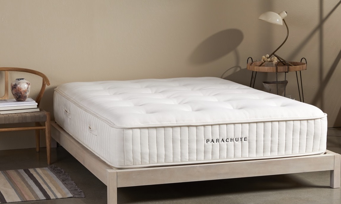 mattress on a bedframe