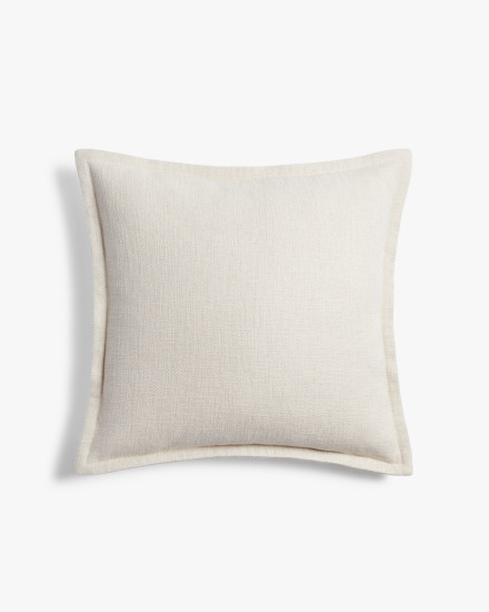 Ecru Classic Flange Pillow Cover