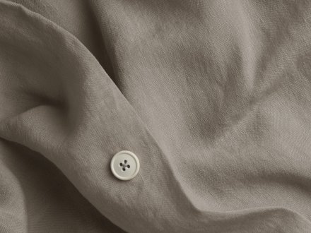 Close Up Of Linen Duvet Cover