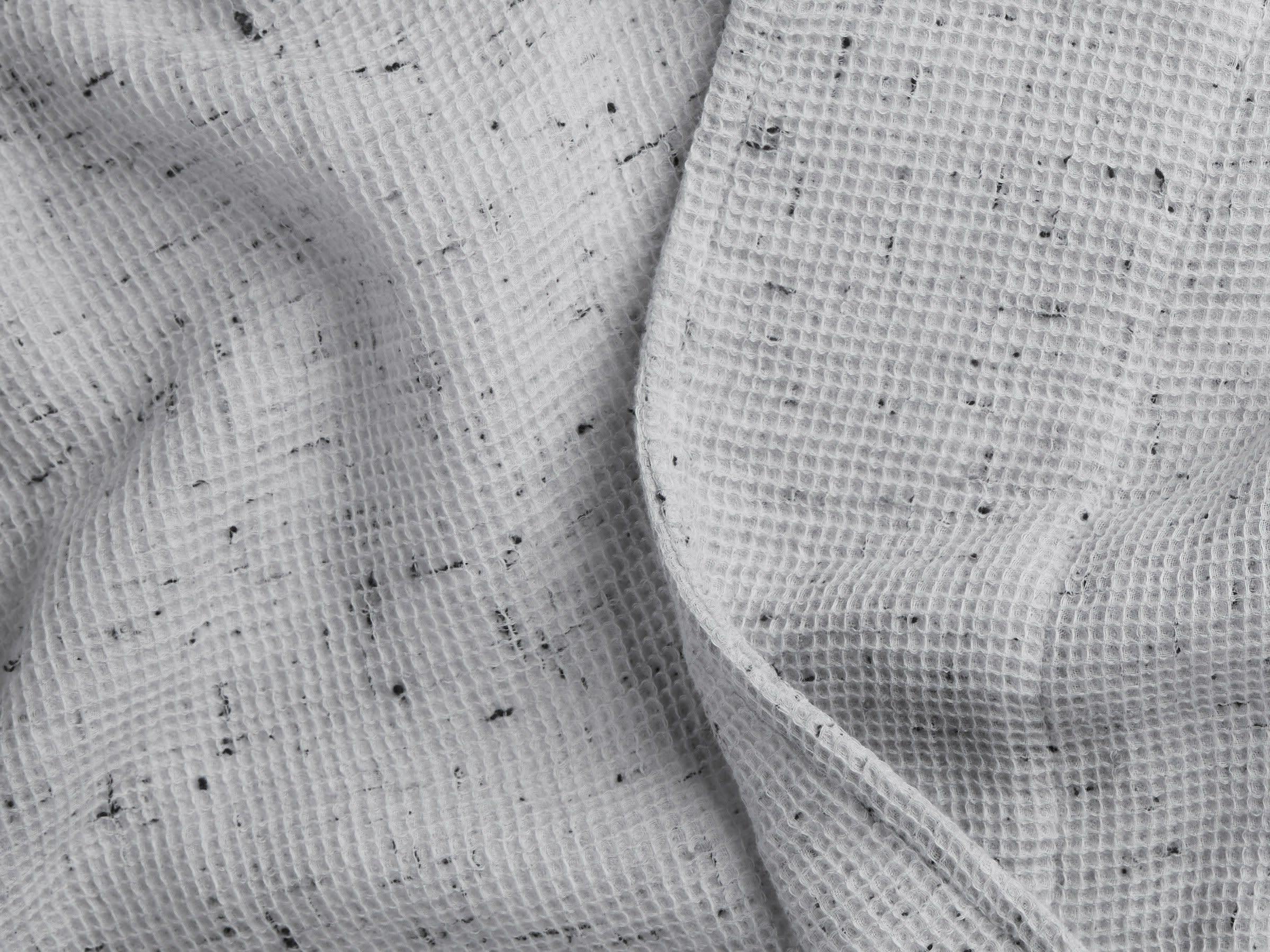 Close Up Of Grey Speckled Waffle Robe
