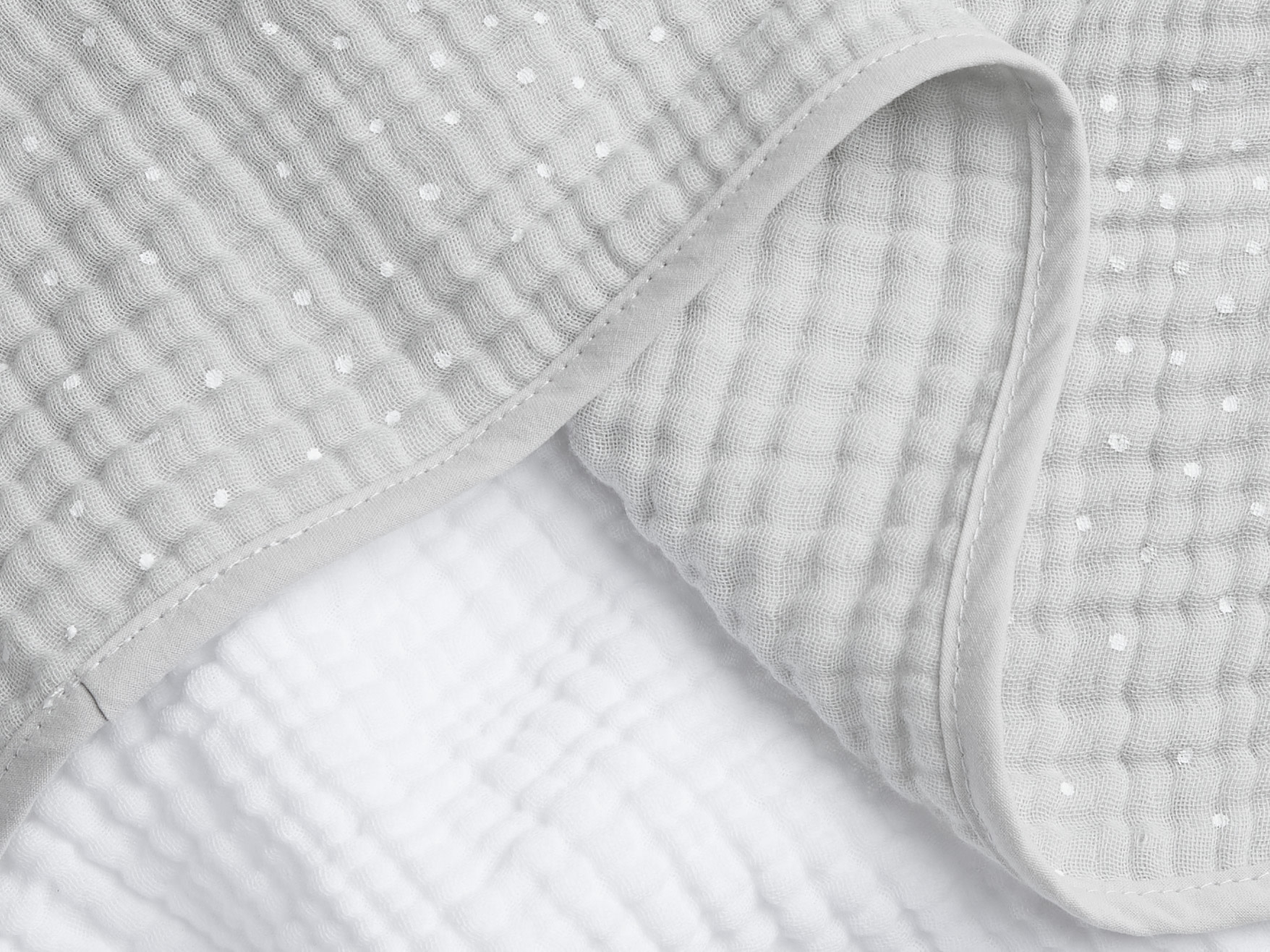 Grey And White Organic Burp Cloth Set