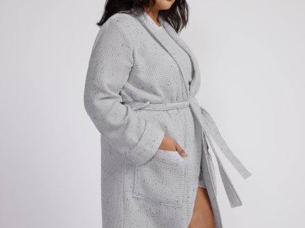 Speckled Waffle Robe Shown In A Room