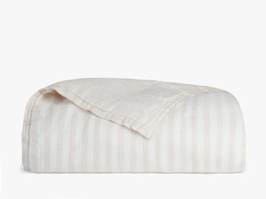 Natural Striped Linen Quilt Product Image