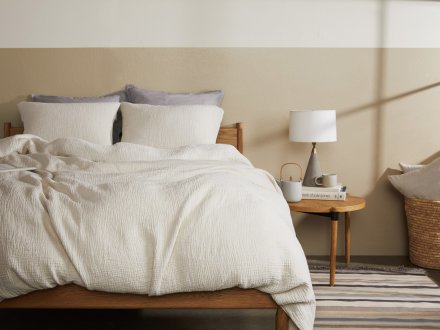 Cloud Cotton Duvet Cover Set Shown In A Room