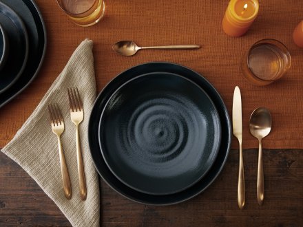 Linen Waffle Tabletop Collection Shown In A Room