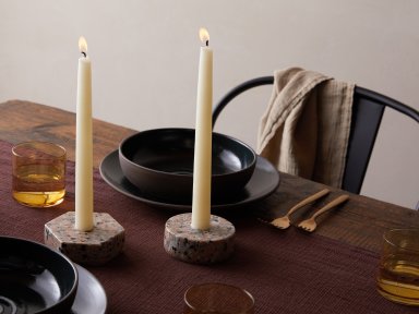 Taper Candle Set Shown In A Room