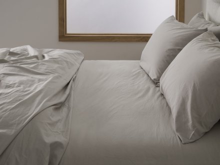 Percale Fitted Sheet Shown In A Room