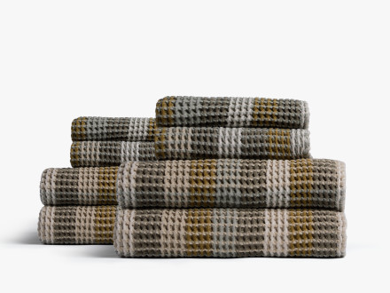 4 4 Organic Plaid Waffle Bath Bundle