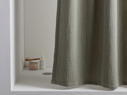 Organic Cloud Cotton Shower Curtain