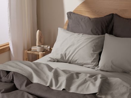 Percale Pillowcase Set Shown In A Room