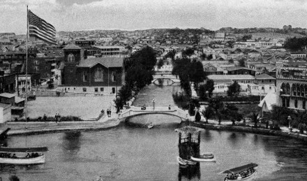 An old photograph of Venice. 