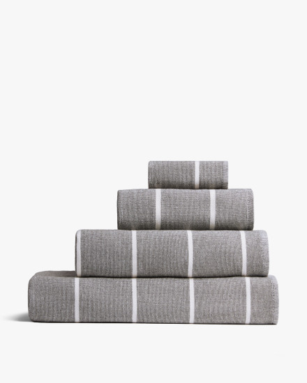 Coal Fouta Stripe Towels