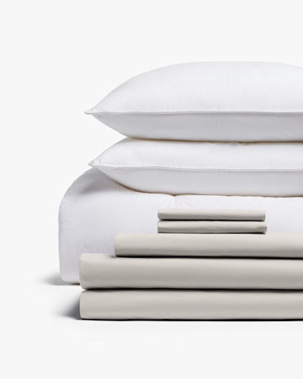 Bone Brushed Cotton Bed Bundle