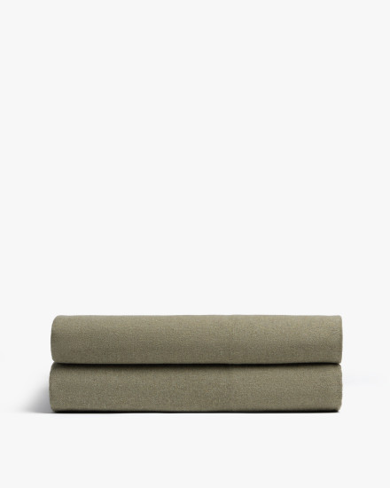 Thyme Flannel Fitted Sheet