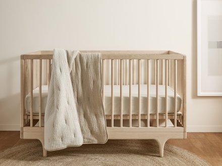 Brushed Cotton Crib Sheet Shown In A Room