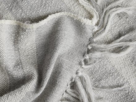 Close Up Of Banded Alpaca Throw