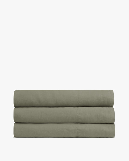 Moss Linen Top Sheet