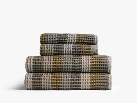 2 2 Organic Plaid Waffle Bath Bundle