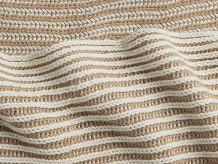 Organic Two Tone Rib Knit Throw