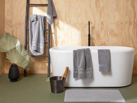 Classic Turkish Cotton Towels Shown In A Room