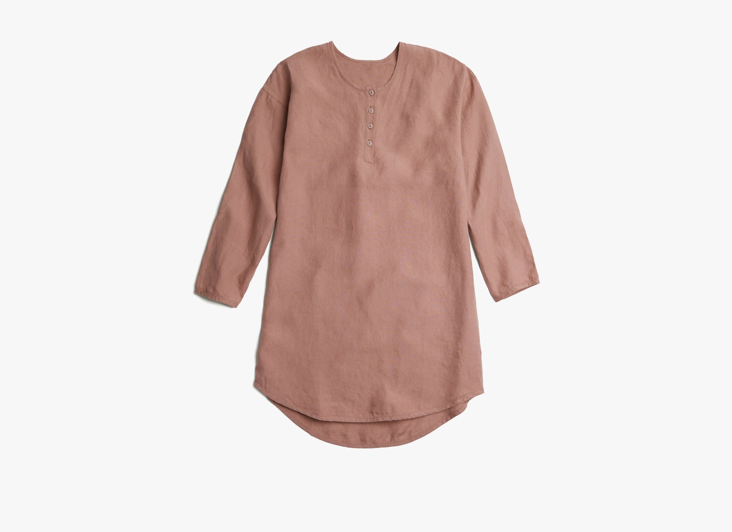 Clay Womens Linen Sleep Shirt Product Image