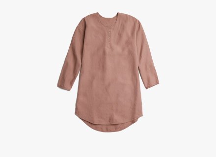 Womens Linen Sleep Shirt Product Image