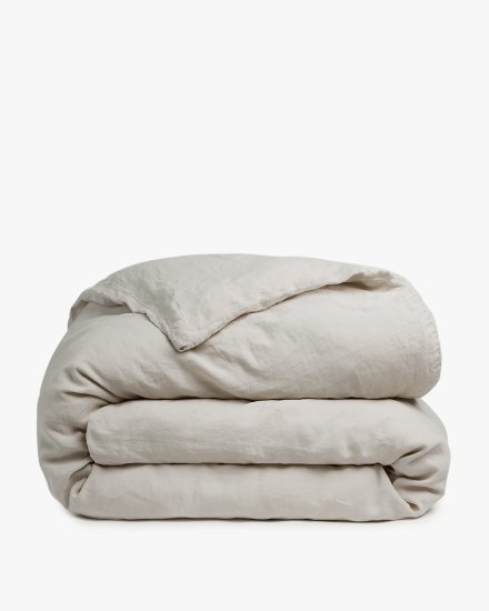 Bone Linen Duvet Cover