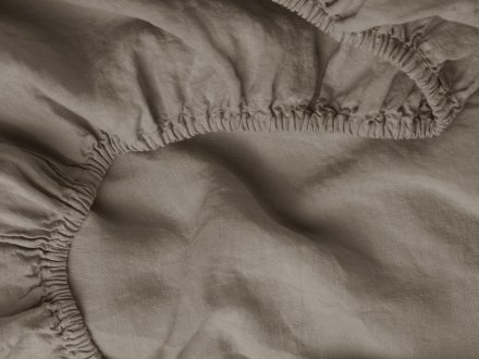 Close Up Of Linen Fitted Sheet