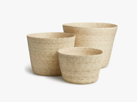 Palm Leaf Nesting Basket