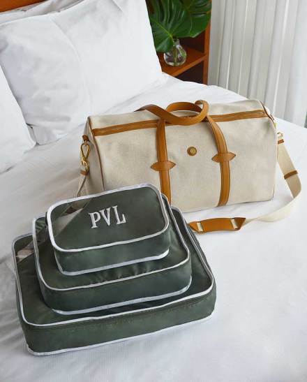 Monogrammed weekend bag 