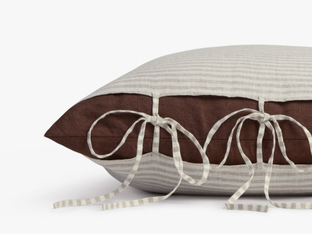 Striped Linen Layered Pillow Cover