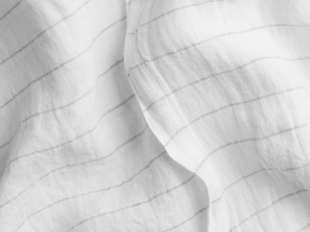 Close Up Of Pinstripe Linen Pillowcase Set