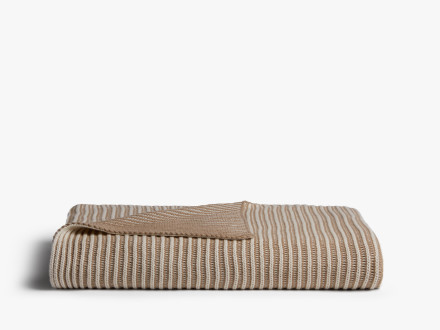 Organic Two Tone Rib Knit Throw