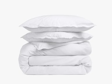 White Percale Duvet Cover Set Product Image