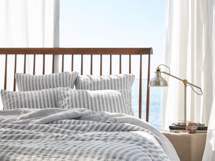 Striped Linen Sham Set