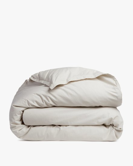 Sand Percale Duvet Cover