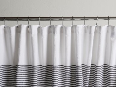 White Turkish Shower Curtain