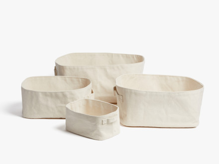 Cotton Canvas Storage Bin