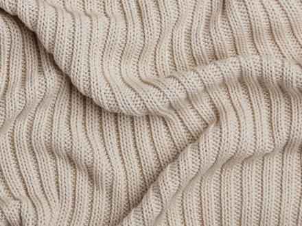 Close Up Of Oversized Rib Knit Throw