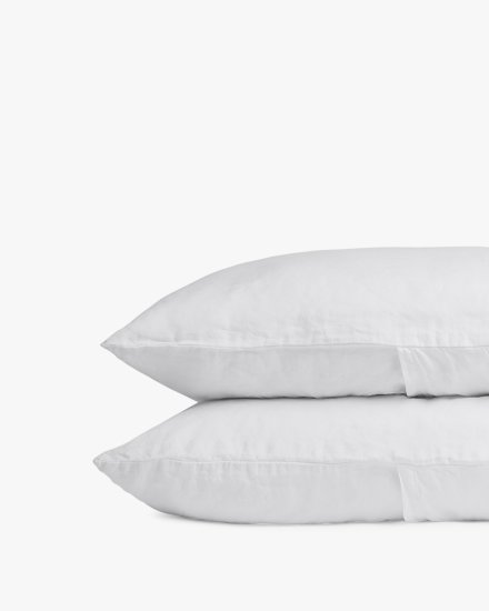 White Linen Pillowcase Set