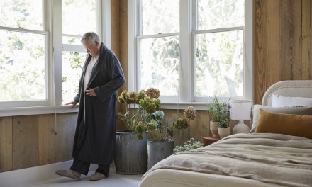 man in a bathrobe 