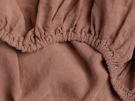 Close Up Of Linen Fitted Sheet
