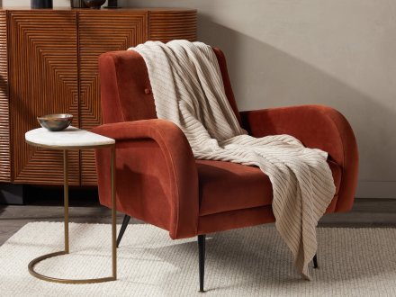 Oversized Rib Knit Throw Shown In A Room