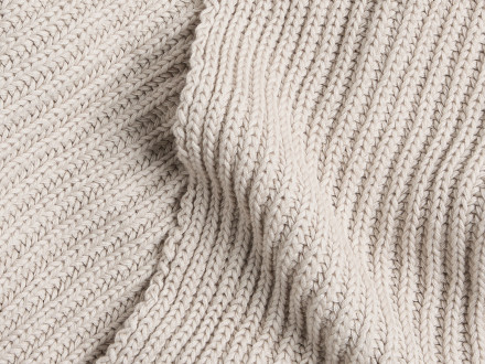 Organic Rib Knit Throw